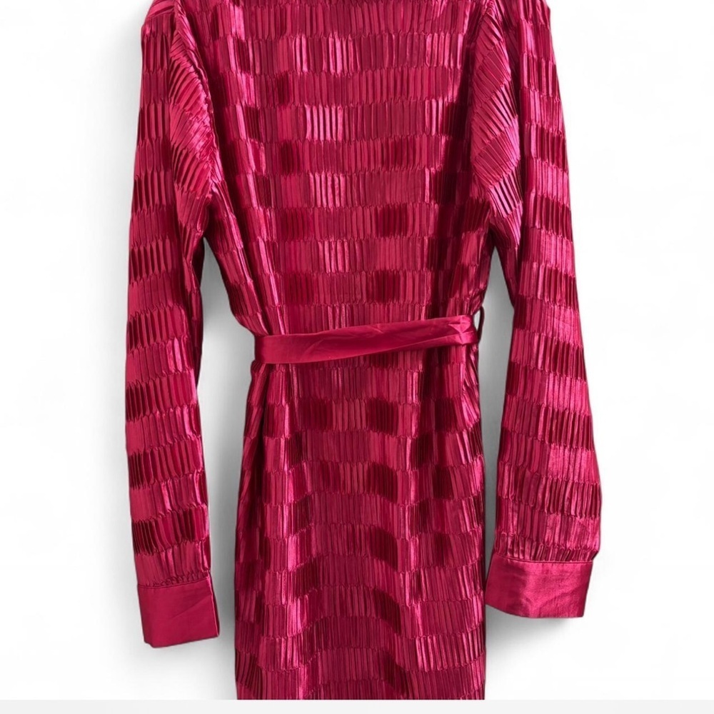 Love Riche Fuchsia Satin Mini Dress - Picture 3 of 7